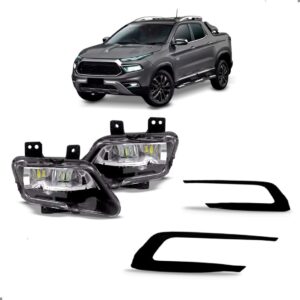 Kit Farois Milha Fiat Toro 2022 A 2025 Com Par De Frisos