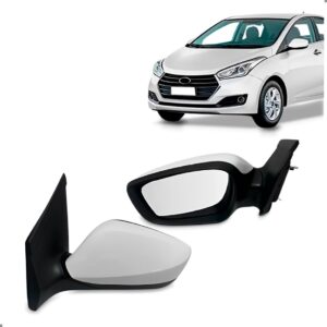 Par Retrovisor Externo Hb20 2012 A 2019 Branco Elétrico