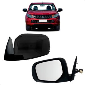 Par Retrovisor Triton 2017 18 19 2020 Eletrico 3 Fios Preto