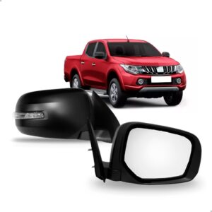 Par Retrovisor Triton 17 18 19 Eletrico Com Sinaleira Preto