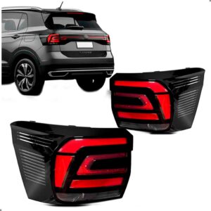 Par Sinaleira T-cross 2019 20 21 22 23 2024 Canto Com Led Ambos Lados Vermelho