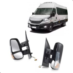 Par Retrovisor Iveco 2020 A 2024 Com Pisca Braço Curto