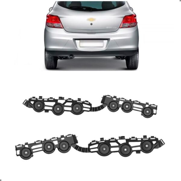 Par Guia Parachoque Traseiro Onix Lt 2017 2018 2019