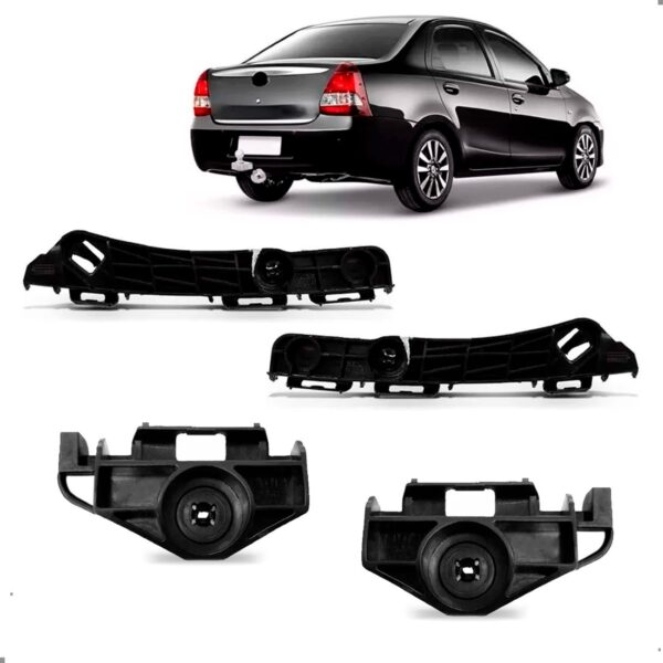 Kit Guias Parachoque Etios Sedan 2012 A 2021 Traseiro
