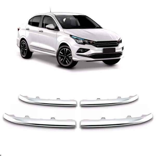 Friso Para Fiat Cronos 2025 2024 2023 Jogo 04 Frisos Cromado Cromado