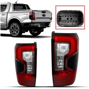 Par Sinaleira Para Ford Ranger 2024 A 2025 Full Led 8 Pinos Ambos Lados Vermelho