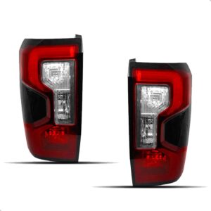 Par Sinaleira Para Ford Ranger 2024 A 2025 Full Led 8 Pinos Ambos Lados Vermelho