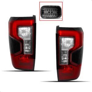 Par Sinaleira Para Ford Ranger 2024 A 2025 Full Led 8 Pinos Ambos Lados Vermelho