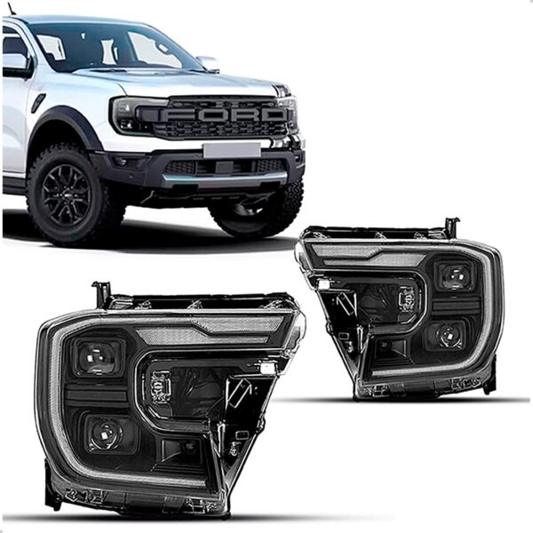 Par Farol Ranger Raptor 2024 25 Full Led 9 Pinos Com Reator Ambos Lados
