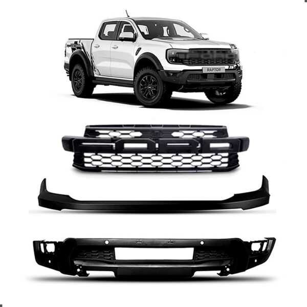 Kit Grade Para Ranger Raptor 2024 2025 Com Par Spoiler Preto