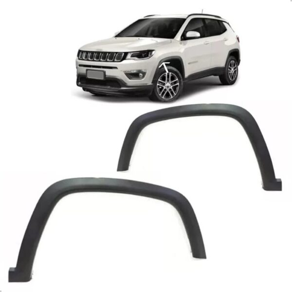 Par Alargador Paralama Compass 2017 A 21 Vão Roda Dianteira