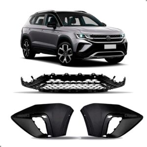 Spoiler Saia Para Taos 2021 22 A 2024 Com Par Molduras Milha Preto Ambos Lados