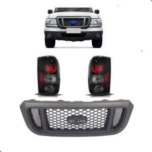 Kit Para Ford Ranger Pickup 2005 2009 Grade Cinza Laterna Ambos Lados Cinza-escuro