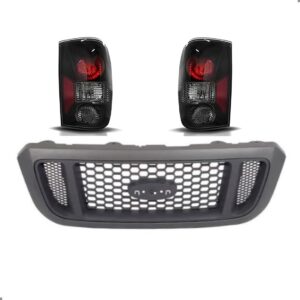 Kit Para Ford Ranger Pickup 2005 2009 Grade Cinza Laterna Ambos Lados Cinza-escuro