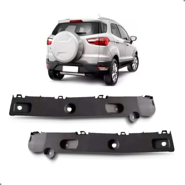 Par Suporte Guia Ecosport 2013 A 2017 Parachoque Traseiro