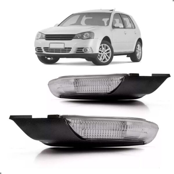 Par Sinaleira Retrovisor Golf 08 2009 10 A 2012 Com Suporte