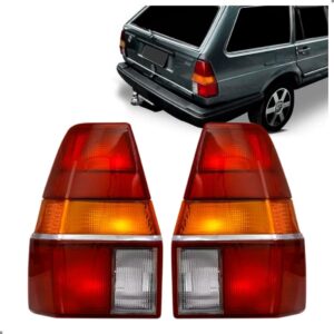 Par Sinaleira Quantum 1985 A 1991 Tricolor Com Friso Cromado Ambos Lados Tricolor