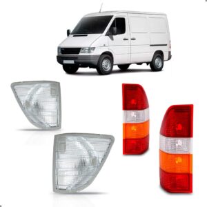 Kit Sprinter 1995 A 2002 Par Piscas E Lanternas Traseiras Tricolor/cristal