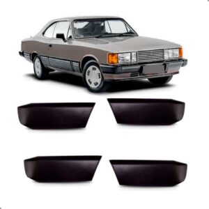 Ponteira Parachoque Dianteiro Para Opala 1985 A 1992 Preto