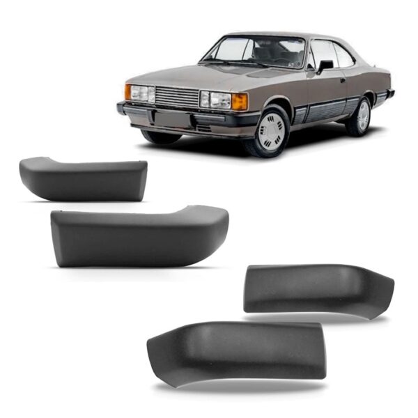 Ponteira Parachoque Dianteiro Opala 1985 A 1992 Cinza