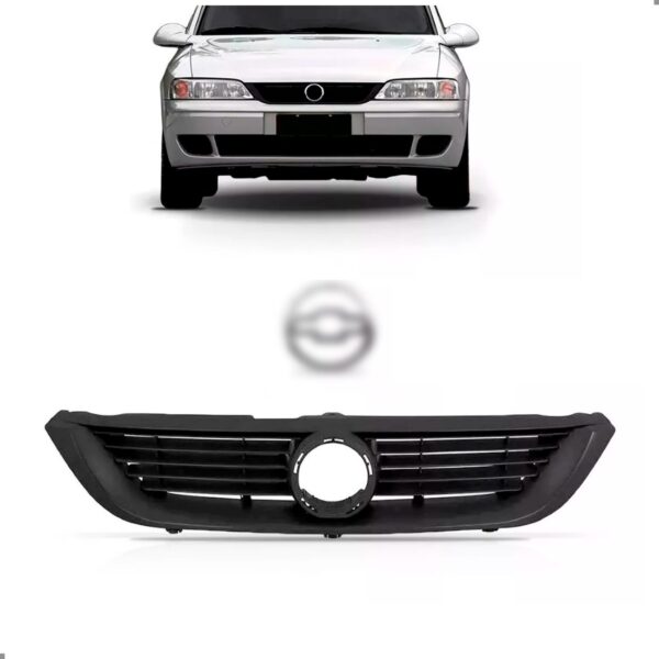 Grade Vectra 1997 98 99 00 2001 Preta Com Emblema Cromado Preta