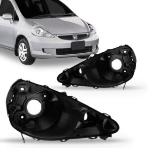 Par Carcaça Farol Honda Fit  2003 2004 2005 2006 2007 2008.