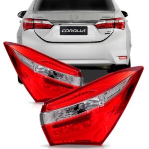 Par Lanterna Corolla Canto 2015 2016 Com Led Vermelho