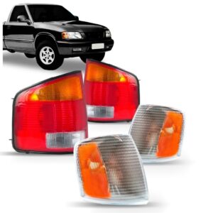 Kit  Par Pisca Dianteiro + Lanterna Traseira S10 1996 A 2000 Ambos Lados