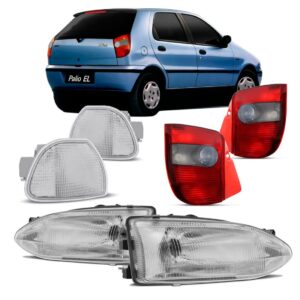 Kit Palio 96 97 98 99 Farol + Pisca + Lanterna Traseira Fume