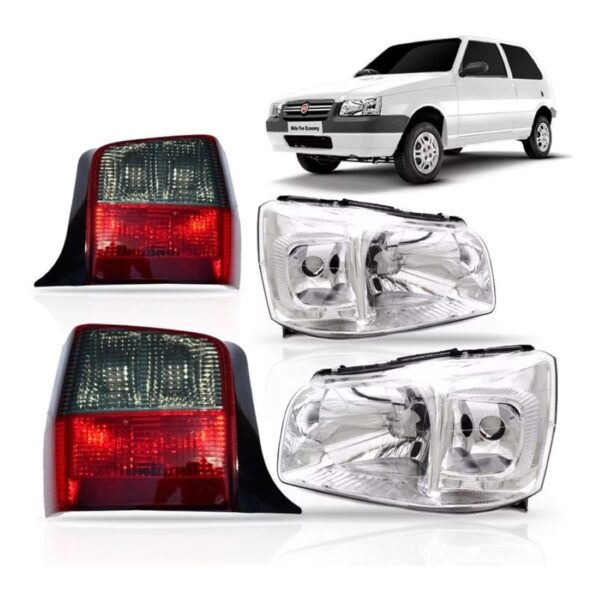 Kit Sinaleiras Fumê+farol Cristal Uno 04 2005 2006 07 08 09 - Direito/passageiro