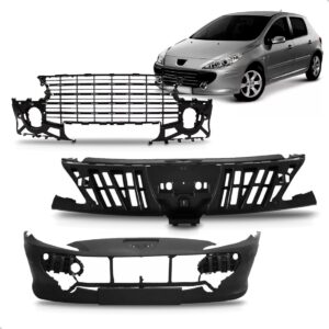 Kit Envolvente Peugeot 307 2007 A 2012 Dianteiro 1a Linha  Preto