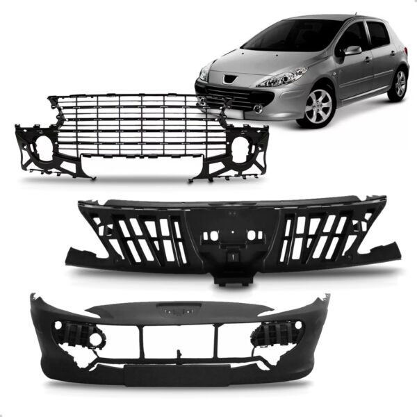 Kit Envolvente Peugeot 307 2007 A 2012 Dianteiro 1a Linha  Preto
