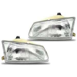Par Farol Peugeot 106 1991 A 1996 Cromado Lente Raiada