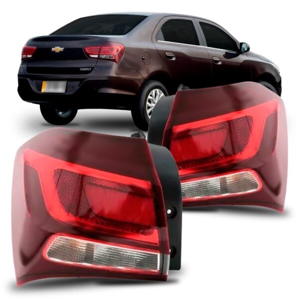 Par Sinaleira Traseira Para Cobalt 2017 2018 Canto Bicolor