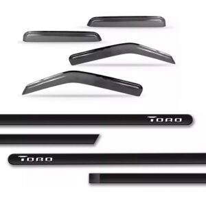 Kit Calha Chuva Fiat Toro 2016 2017 2018 + Friso Lateral Fumê