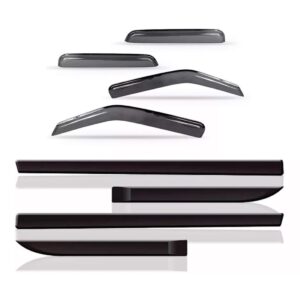 Calha Chuva Renault Oroch 2015 A 2018 4p + Friso Lateral Fumê