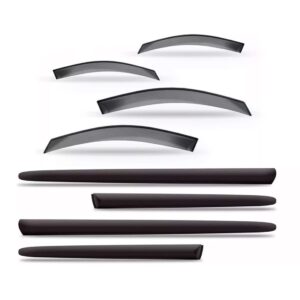 Calha Chuva Peugeot 206 2000 A 2010 4p + Friso Lateral Fumê