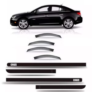 Calha Chuva Cruze Sedan 2012 A 2017 + Friso Lateral Fumê