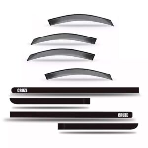 Calha Chuva Cruze Sedan 2012 A 2017 + Friso Lateral Fumê
