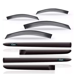 Calha Chuva Clio 2000 A 2011 4 Portas + Friso Lateral Fumê