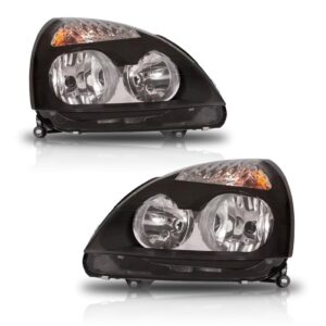 Par Farol Clio Hatch 03/05 Mascara Negra + Sinaleira Bicolor