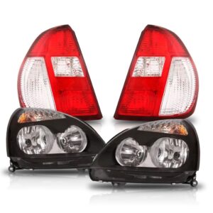 Par Farol Clio Sedan 06/11 Mascara Cinza + Lanterna Bicolor