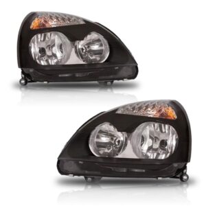 Par Farol Clio Sedan 06/11 Mascara Cinza + Lanterna Bicolor