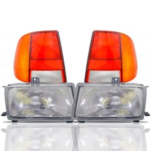 Par Farol Polo Classic 1995 A 1999 + Sinaleira Tricolor Cristal
