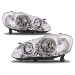 Par Farol Para Toyota Corolla 2002 2003 2004 Cromado