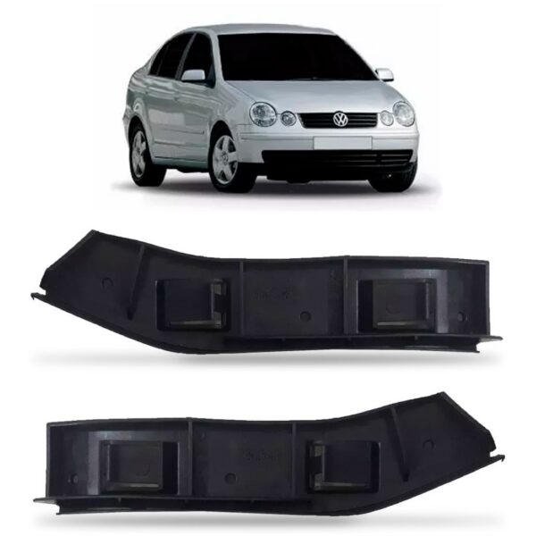 Par Suporte Guia Parachoque Dianteiro Polo 2003 2004 05 2006