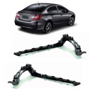 Par Suporte Guia Parachoque Traseiro Honda Civic 12 A 2016.