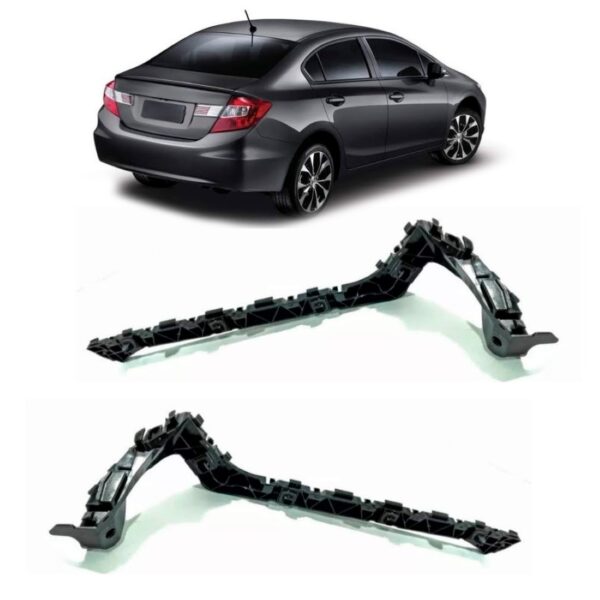 Par Suporte Guia Parachoque Traseiro Honda Civic 12 A 2016.