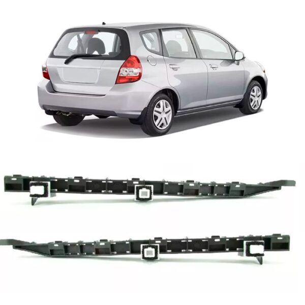 Par Suporte Guia Parachoque Traseiro Honda Fit 2003 2007.