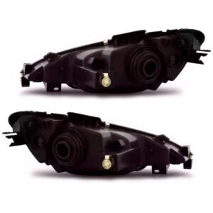 Par Farol Peugeot 206 1999 A 2001 Cromado Lente Raiada Direito